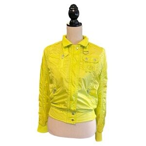 Gas Jeans Nylon Windbreaker Lightweight Mesh Lined Jacket in Vibrant Yellow